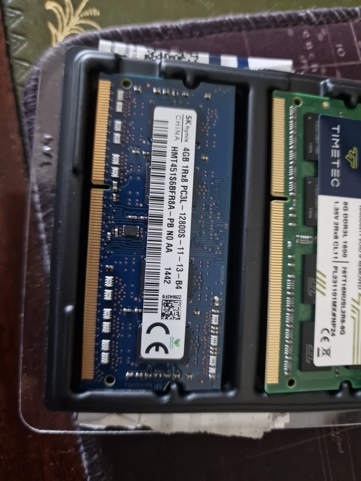 2 × Rams Timetec 8GB DDR3L 1600MHz RAM & SK Hynix 4GB 1Rx8 PC3L-12800S-11-13-B4 - Image 3 of 4