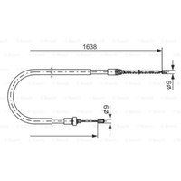 Bosch Handbremsseil Bremsseil Hinten Links Rechts Passend FüR Peugeot 206 CC