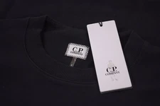 C.P. (CP) Company NWT Crew Neck Sweat Shirt Size S Solid Black W/ Logo Chest 