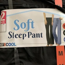 32 DEGREES Cool Women's 2 Pack Soft Sleep Pant Size Medium M NEW  NWT Black Blue