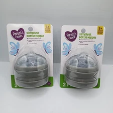 Lot of 2 Parent's Choice Simplyst Bottle Nipple 3+Months Medium Flow 4 Total BPA