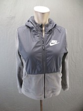 NIKE Size L Kids Unisex Full Zip Stand Collar Pocket Hi-Pile Athletic Jacket 775
