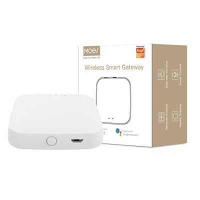 MOES Tuya Hub Link Fingerbot to Wi-Fi (Support 2.4GHz) Compatible with Alexa, Go