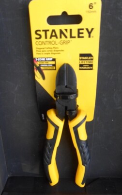 STANLEY CUTTING  PLIERS 6'' LONG WITH CONTROL GRIP N.I.P.# 84-027. LOT# 3