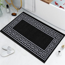 Non Slip Bath Mat Water Absorbent Toilet Pedestal Mats Small Large Bathroom Rug
