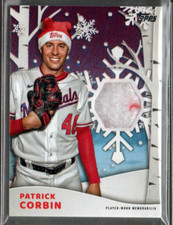 2021 Topps Walmart Holiday Holiday Relics Metallic Red #WHRPC Patrick Corbin /25