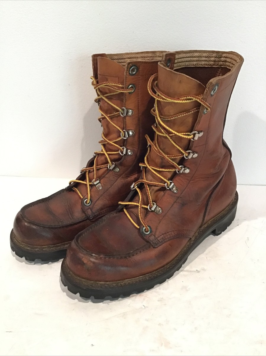 VTG Red Wing Irish Setter Hunting Orange Brown Boots Size 7.5 B