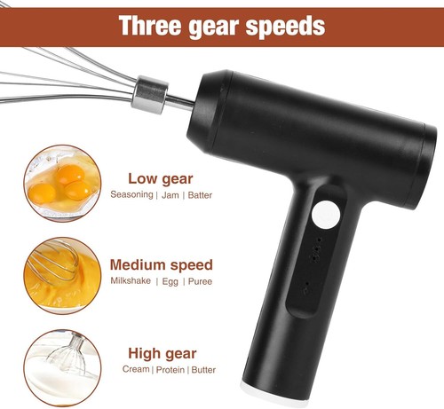 Electric Hand Held Mixer Electronic Handheld Whisk Food Blender Egg Cake UK - Picture 5 of 12