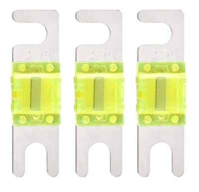 Mini ANL Fuse 20A 20 Amp 32V AFS Fuses For Auto Marine Stereo Audio Video 3 Pack