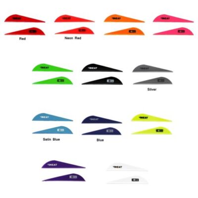36pk Bohning 2.5'' Heat Vanes Solid Colors Mix Two Solid Colors Your Choice