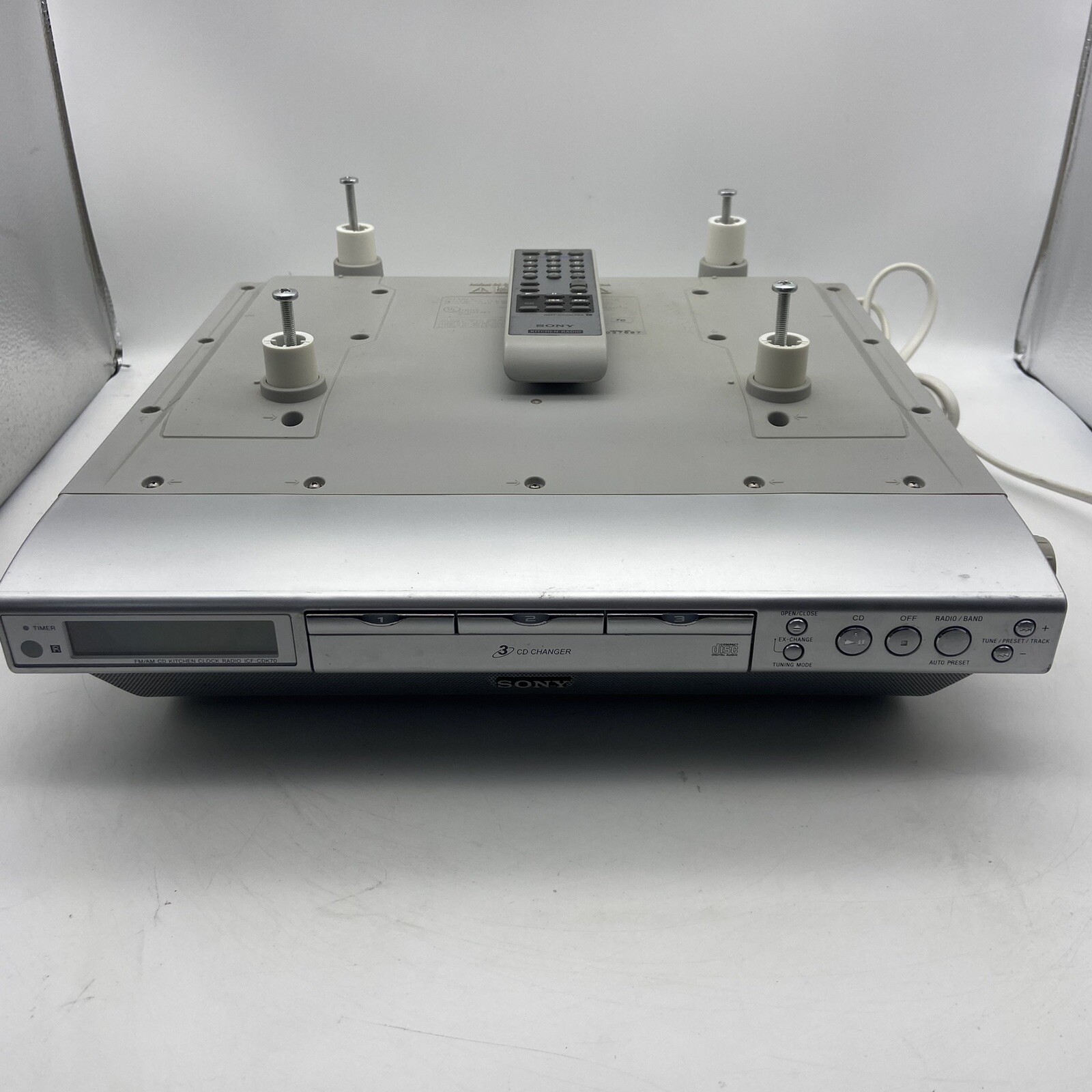 Sony ICFCDK70 Under Kitchen 3 Disc CD Change Player & Stereo W/ Remote eBay