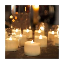 Homemory 48-Pack Battery Tea Lights Bulk, Long-Lasting Tea Lights Battery Ope...