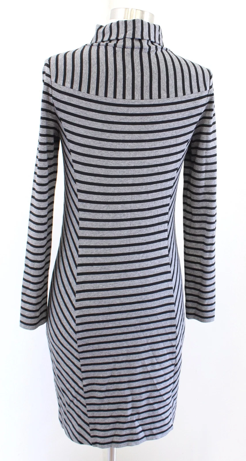 Abito donna Tory Burch grigio nero a righe girocollo maglia taglia XS