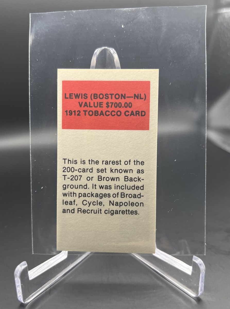 lewis boston 1912 tobacco card Lewis (Boston