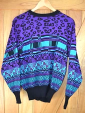 VINTAGE Meister Sweater  Medium M Ski Geometric Wool Acrylic