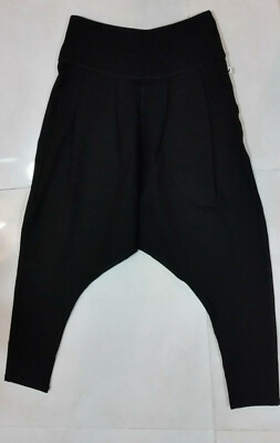 NEW WITH TAG 2 CHILLIES Lily Drop Crotch Harem Fishermans Pant  BLACK SIZE 08/S