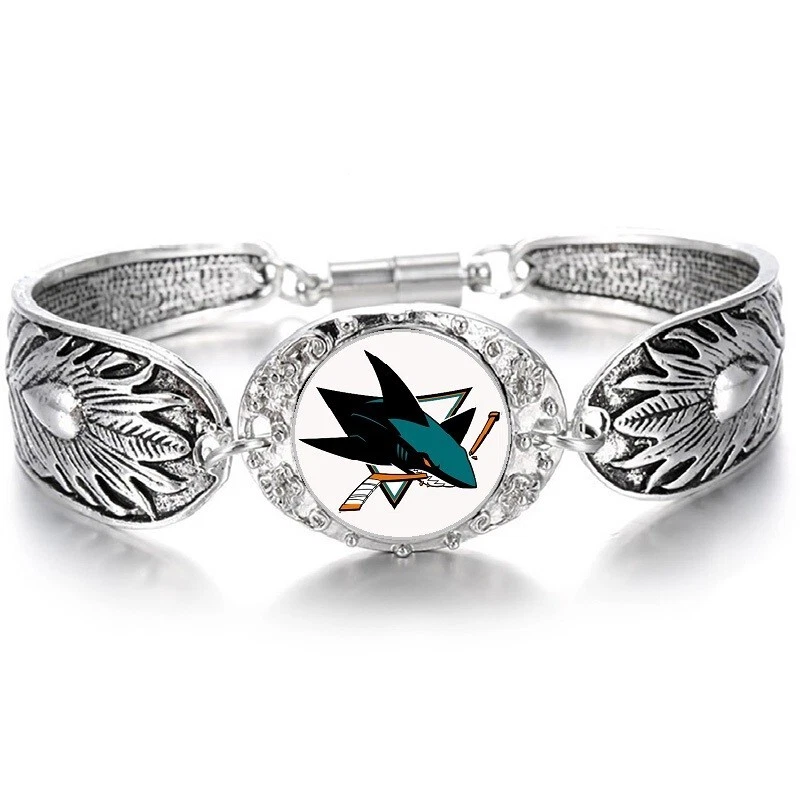 San Jose Sharks Womens Sterling Silver Necklace With Bracelet D3D19 - Image 3 of 4