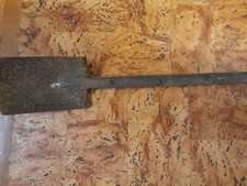 Narrow head long wooden handled planting spade vintage gc