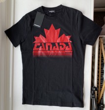 Image of Dsquared2 Black T-Shirt With Red Logo Age 14 Years Bnwt