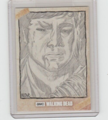 WALKING DEAD SEASON 7 EUGENE SKETCH CARD BY ACCLAIMED ARTIST FRANK 