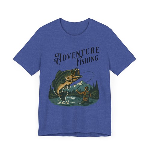 T-shirt maglia unisex pesca avventura - perfetta per gli appassionati di outdoor - Foto 40 di 53