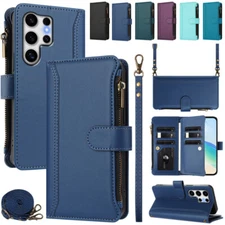 Zipper Leather Wallet Phone Case For Samsung A06 A16 A56 A05 A55 A54 A53 A14 A32