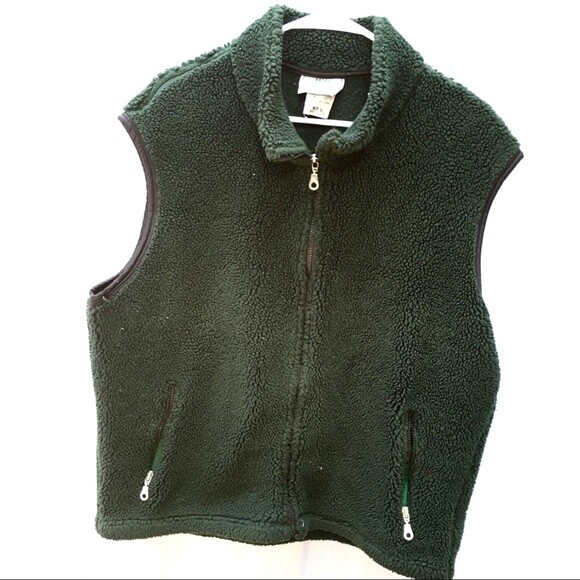 XL hunter green fleece vest mens zipper Wons Wear coat jacket eBay