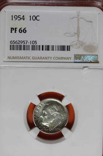 1954- 10C PF66 NGC ROOSEVELT DIME #B39809