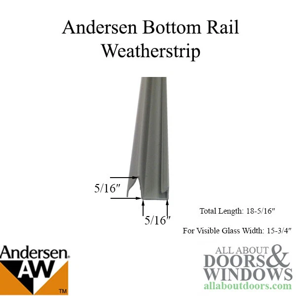 Andersen Window Weatherstrip Bottom Rail Weatherstrip For Casement Windows - Image 2 of 2
