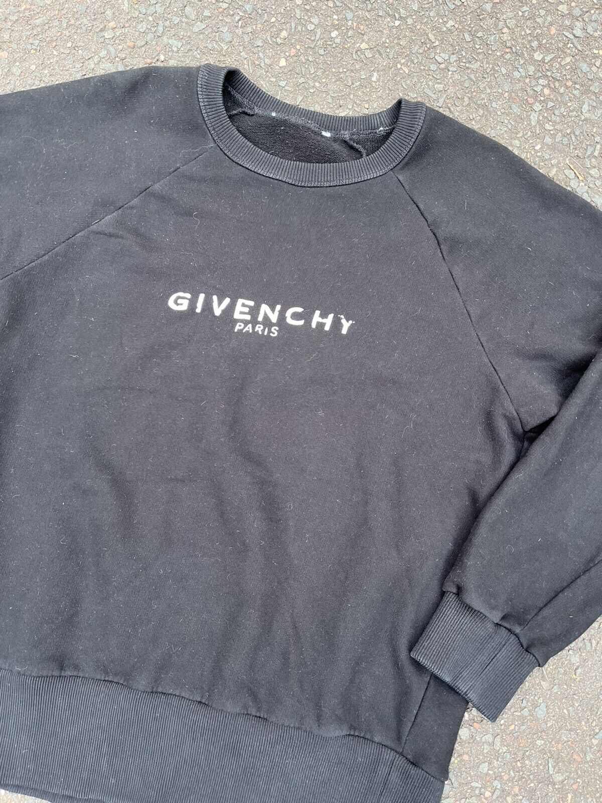 Givenchy Black Pullover Crewneck Givenchy Paris Spell Out Sweatshirt ...