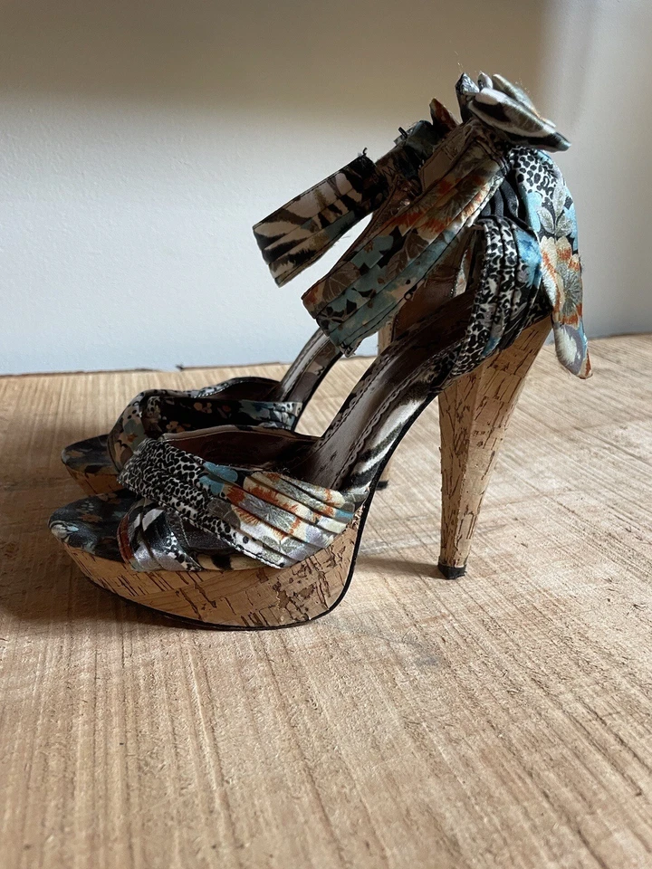 Tacones Luichiny Floral Satén Pajarita Mujer Talla 6 Foto 4 de 4