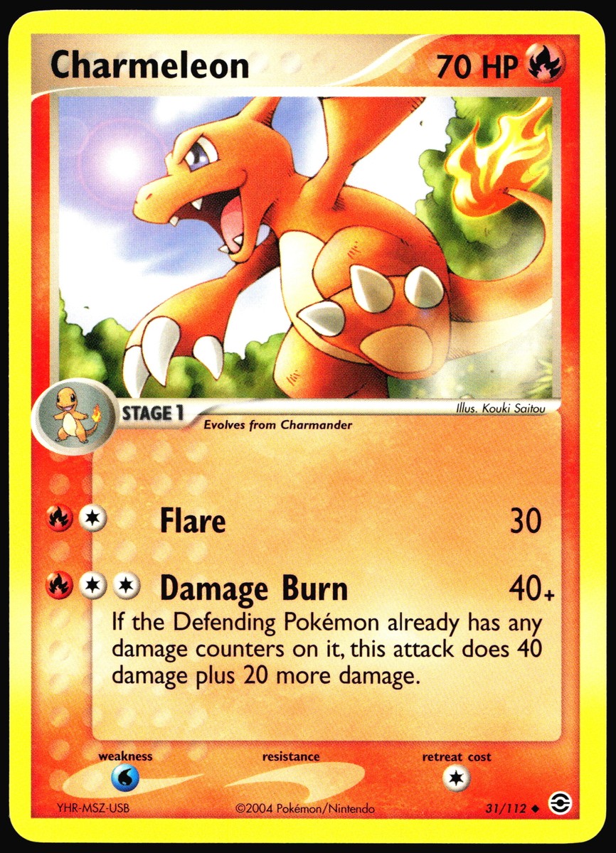 Charmeleon FireRed & LeafGreen #31/112 Non Holo Uncommon Pokemon