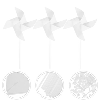  24 Pcs Paper Wind Mill Craft Toy Coloring Pinwheel Child Mother