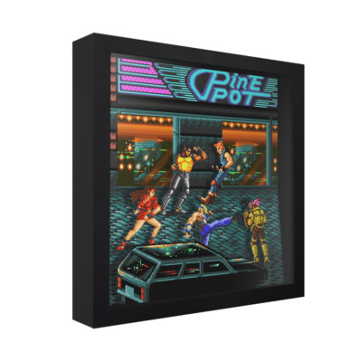 Streets of Rage - 3D Shadow Box Frame (9'' x 9'') Gaming Art