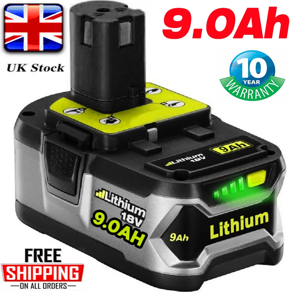 18V 9.0Ah Lithium Battery For Ryobi P108 ONE Plus RB18L90 RB18L50