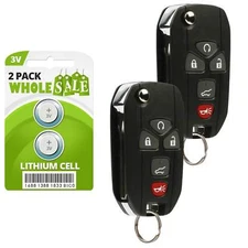 2 Replacement For 2012 2013 2014 2015 2016 GMC Acadia Flip Key Fob Remote