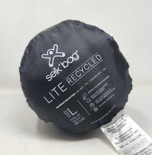 New Adult L Selk'Bag Lite recycled wearable sleeping bag in black - Picture 6 of 7