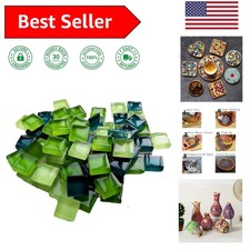 100 ct. Opaque Glass Mosaic Tiles - Assorted Green for DIY Artistry