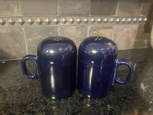RANGETOP SALT PEPPER SHAKERS Cobalt  BLUE RANGE TOP FIESTA Fiestaware