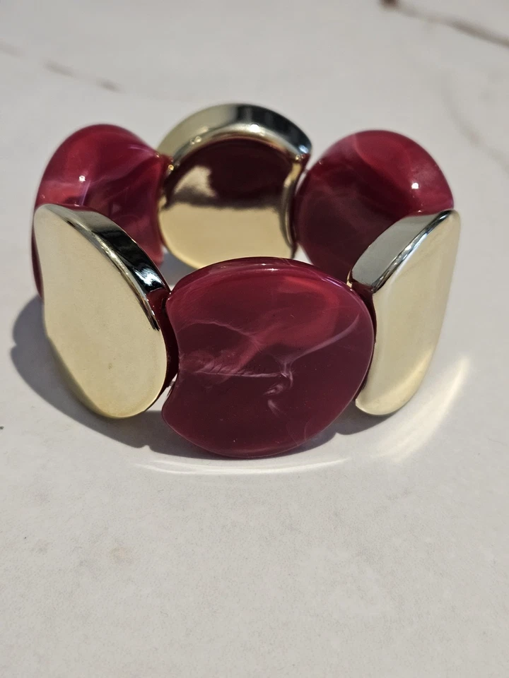 bracelet manchette rouge - Photo 3/3