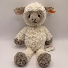 Steiff Lita Lamb 30 Soft Cuddly Friends Plush Sheep White Grey 073427 NWT 12in
