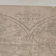 A Correct Map Of The World 1810... Super Rare Find