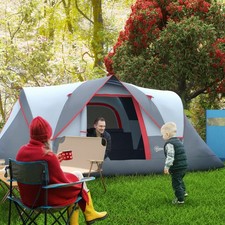 Outdoor Camping Tent For 5-6 Man with Fibreglass Poles Steel Frame Carry Bag