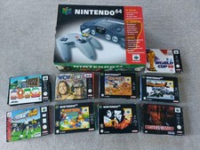 Nintendo 64 N64 Boxed Console & Nine Boxed Games VGC