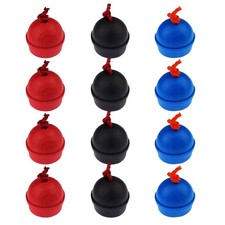 12 Pack Rubber Pool Billiard Cue Chalk Holders with Cord, 3 Colors
