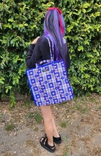 BAGGU X Sandy Liang Large Nylon Market Bag Blue Plaid NWT SOLD OUT