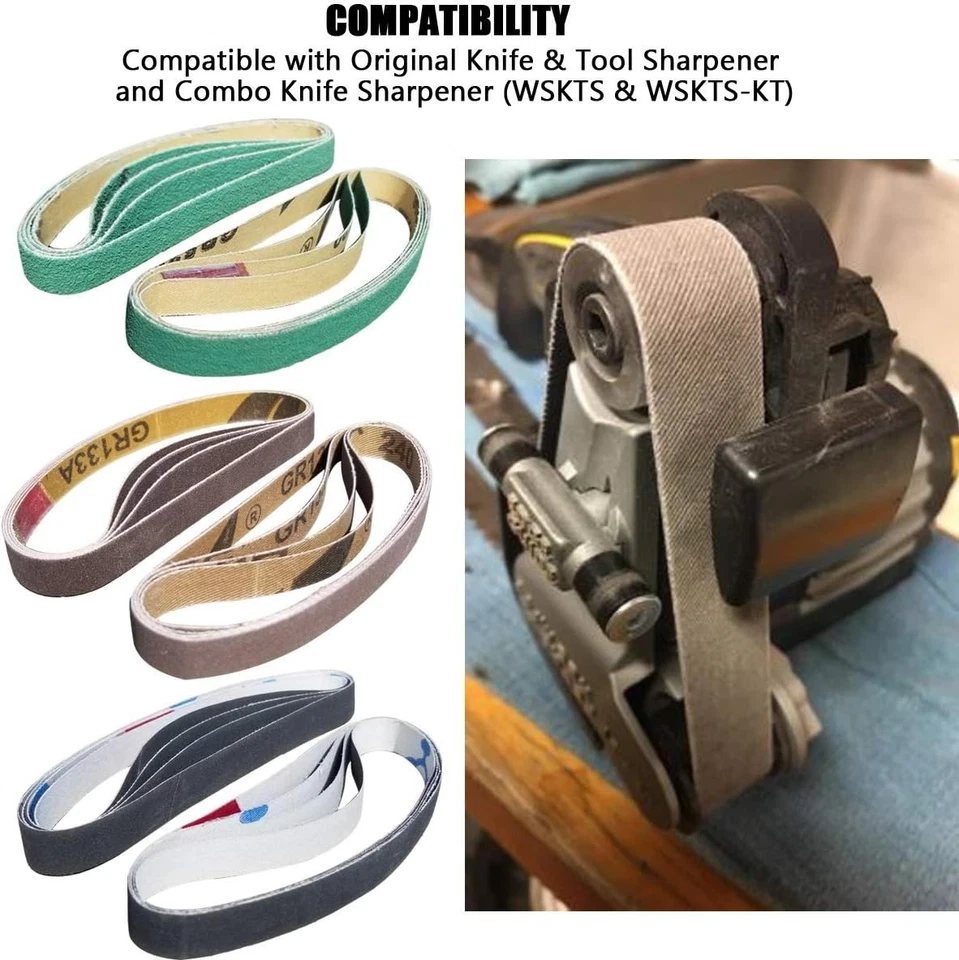 24Pcs 1/2"x12" Replacement Belt Kit for Work Sharp Original Knife&Tool Sharpener - Image 4 of 4