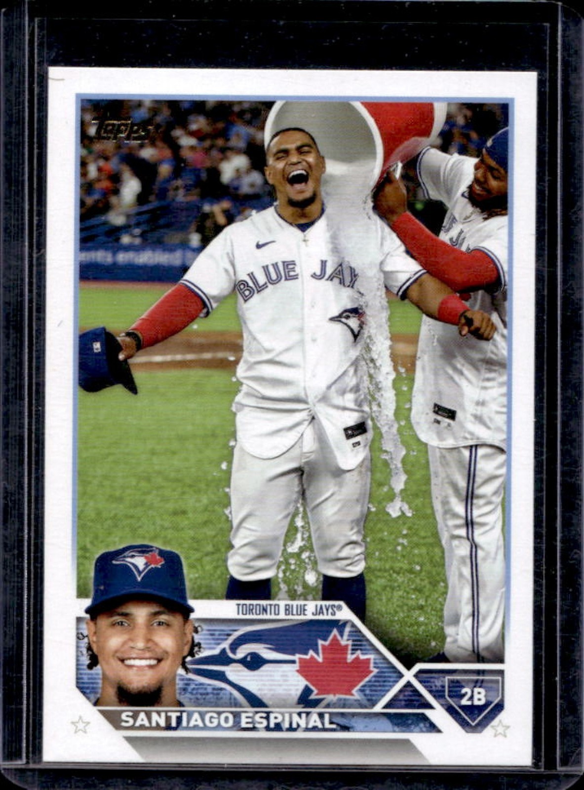 2023 Topps Santiago Espinal Image Variation Golden Mirror SSP #324 Blue Jays