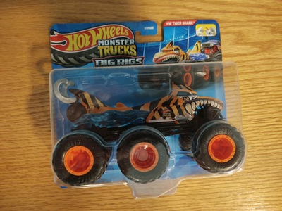 #ad #ad Hot Wheels Monster Trucks BIG RIGS HW Tiger Shark Truck NIB $19.95