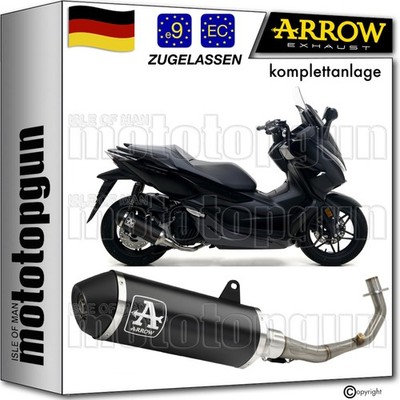 ARROW KOMPLETTANLAGE ZUGELASSEN KAT URBAN SCHWARZ HONDA FORZA 125 2016 16